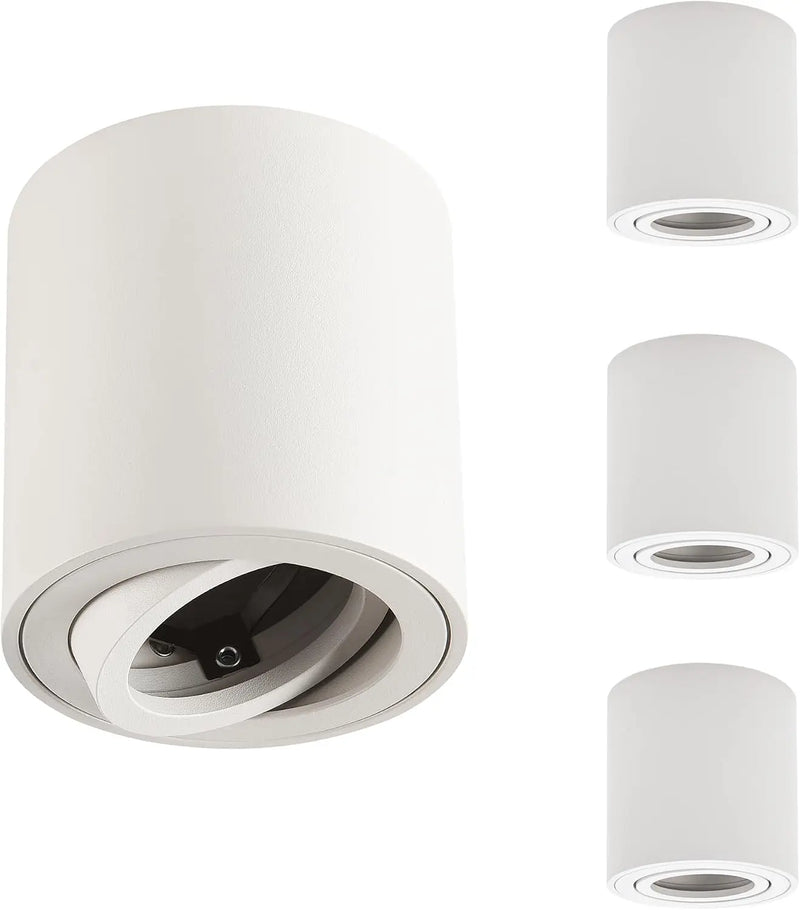 JOYINLED GU10 Surface Mounted Spotlight, Adjustable Ceiling Light Fixture, Swivel Downlight with GU10 Socket, Aluminum Spot Lamp