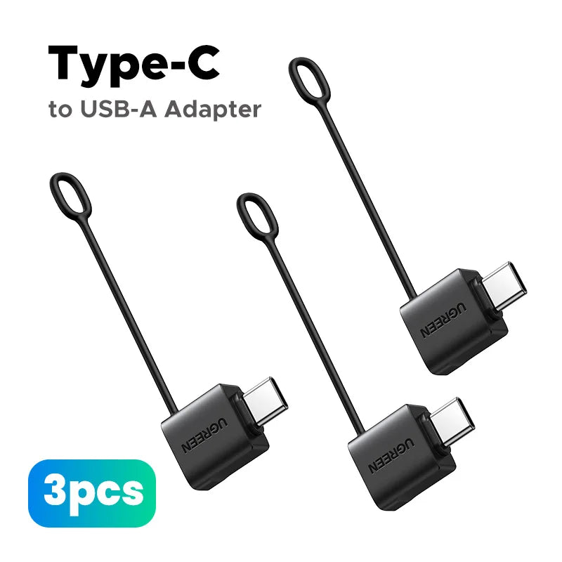 UGREEN USB-A to USB-C Converter OTG 18W Fast Charge USB 3.1 Gen1 Data Transfer Adapter Connector for Laptop PC Smartphone Tablet