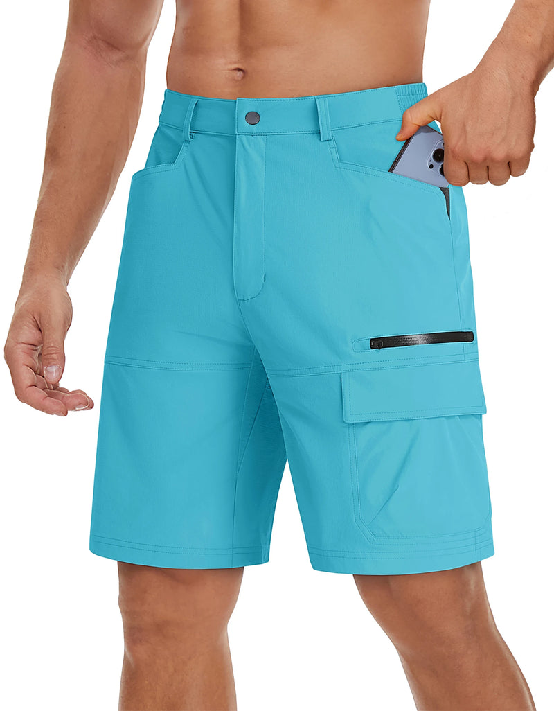 TACVASEN Summer Quick Drying Nylon Work Shorts Mens Casual Hiking Cargo Shorts Lightweight Outdoor Fishing Short Pants