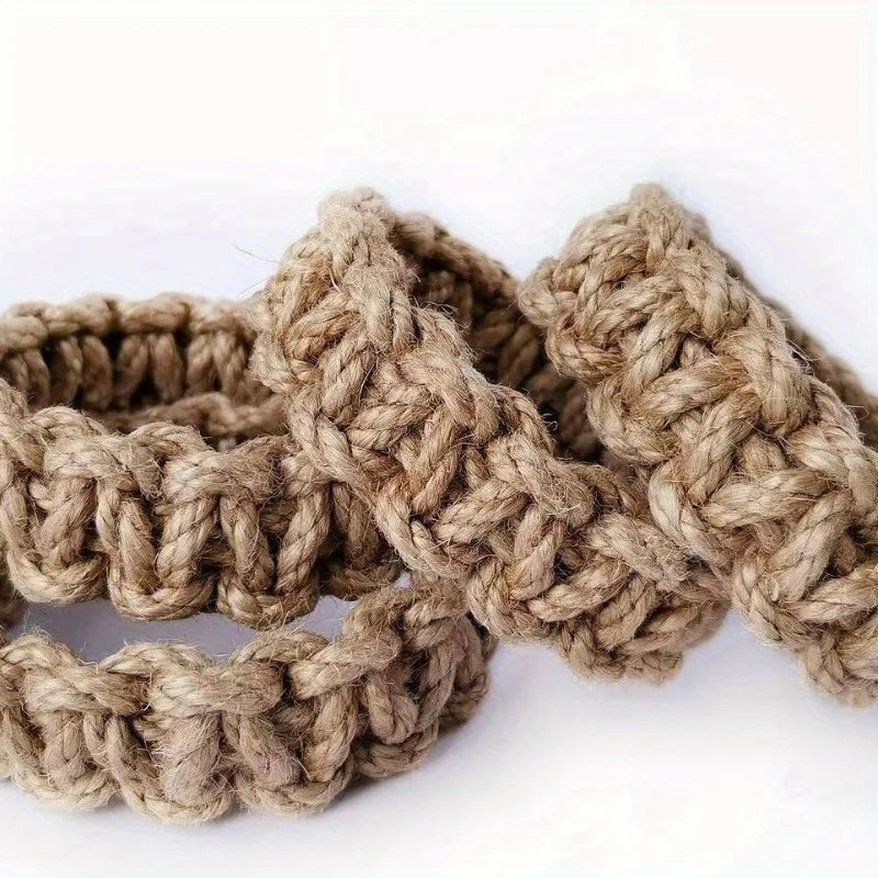 [Hand-Woven Hemp Rope Bracket] 3pcs Hand-Woven Hemp Rope Curtain Tether - home decoration accessories modern decor curtain clip