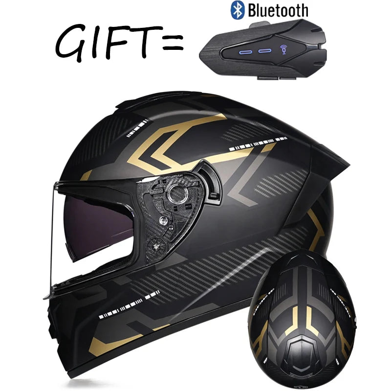 Gift Bluetooth Original Motorcycle Helmet Full face helmet Off Road Cascos para motos DOT  Certification Capacete Casco moto