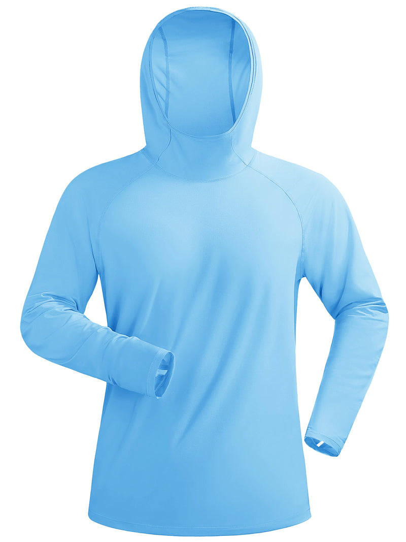 TACVASEN Men's UPF 50+ T-shirts Quick Dry Hoodie Long Sleeve Rash Guard Sun Protection SPF Quick Dry Hiking Swim Fishing Shirt