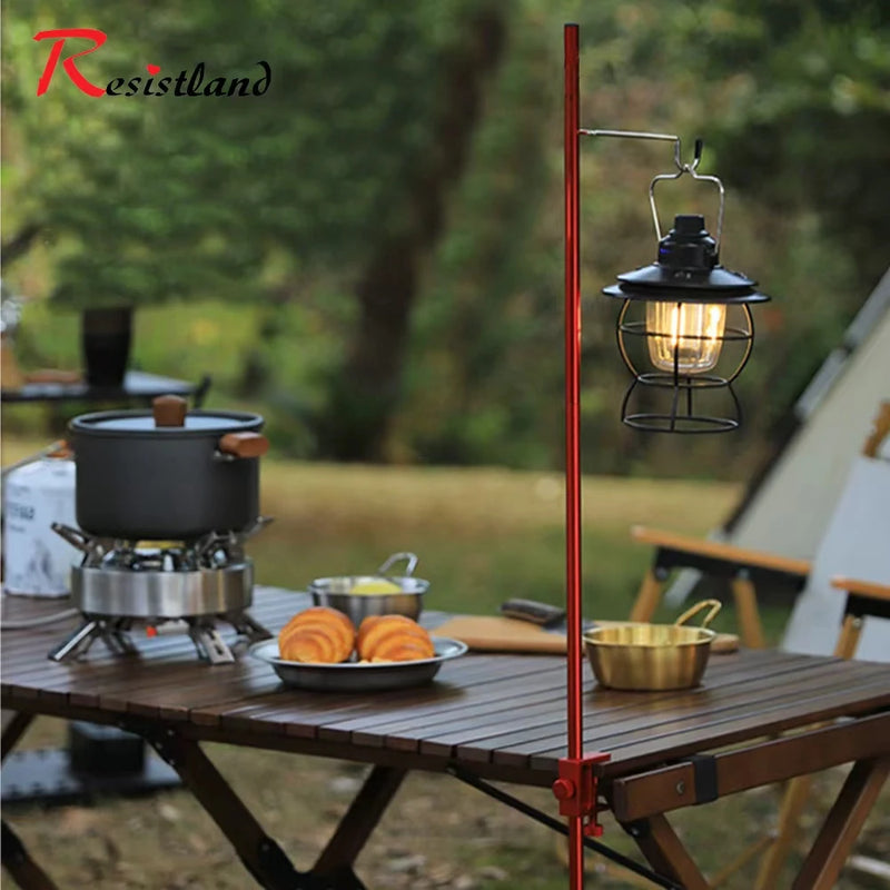 Outdoor lamp holder aluminum alloy camping lamp holder, foldable camping lamp pole storage lamp holder