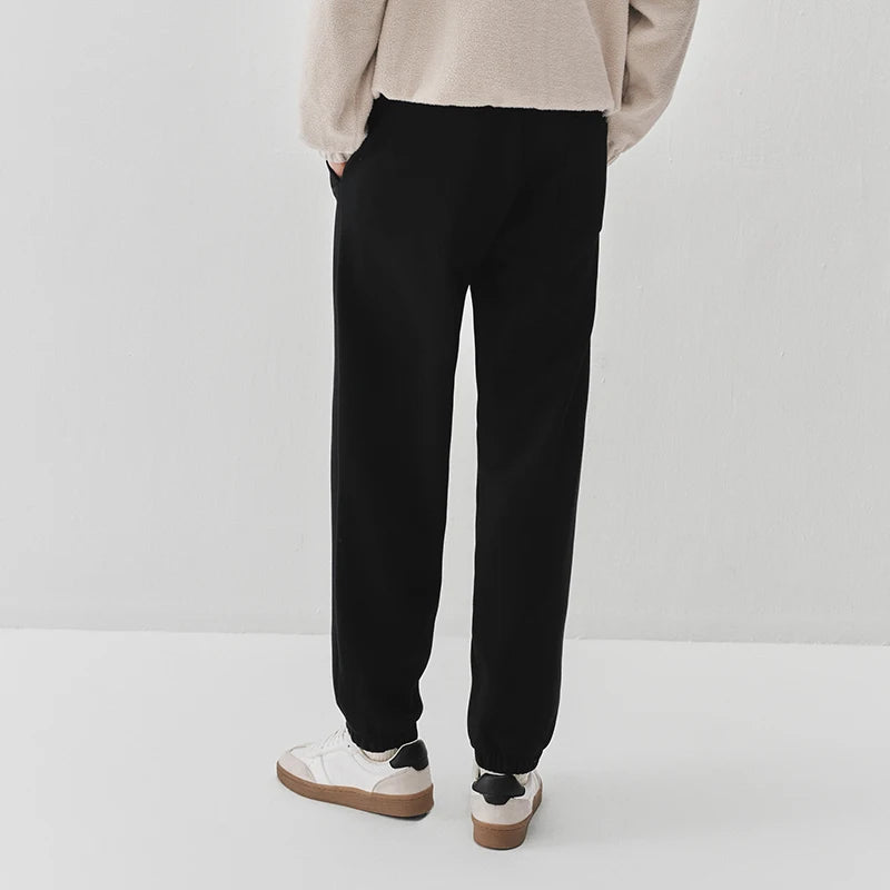 Semir Men Casual Pants Fleece Lined Loose Fit Tapered Leg Commuter Style Versatile 2026 New Winter Daily Wear Everyday Wardrobe