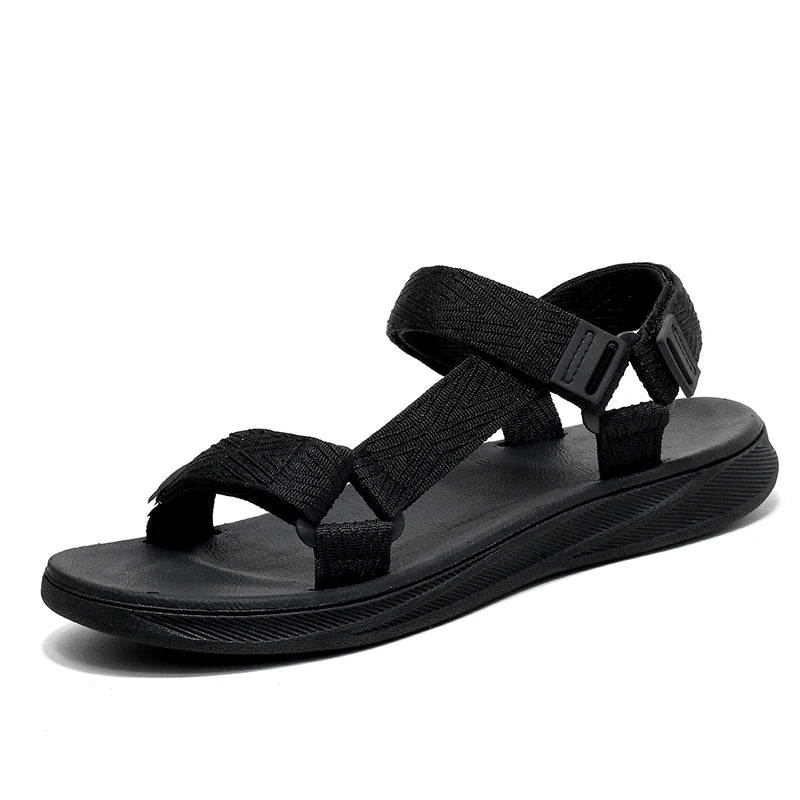 Thick Soles Platform Bottom Sandals Men Summer Adjustable Open Toes Sandals With Velcro Strap Teenager Sandal Soft Lightweight