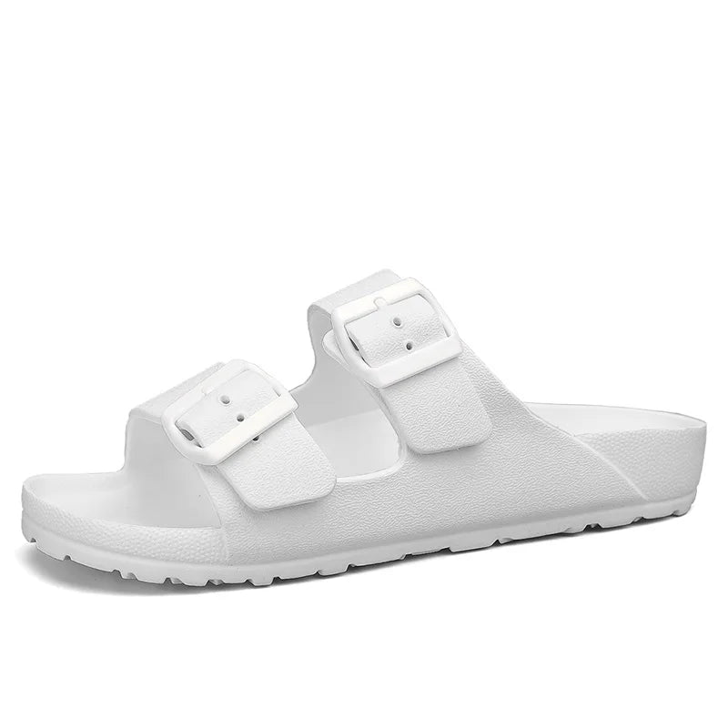 Summer Adjustable Soft Slides Slippers For Men Flat EVA Slippers Lightweight Anti Slip Slippers Size 34-47 48 49  Dropshipping