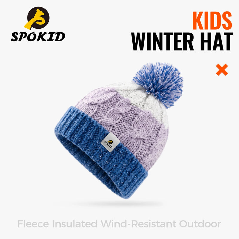 WRELS Merino Wool Knitted Hat Thick Warm Skull Cap Windproof Ear Protection Boys Girls Kids Winter Hiking Outdoor Skiing  Beanie