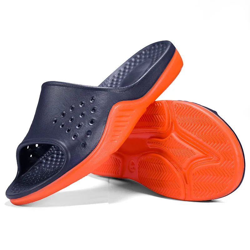 Plus Big Size 49 50 51 52 53 54 Mens Slide Slippers Flat Rubber Sandals Summer Beach Slides Outdoor Indoor Home Shoes