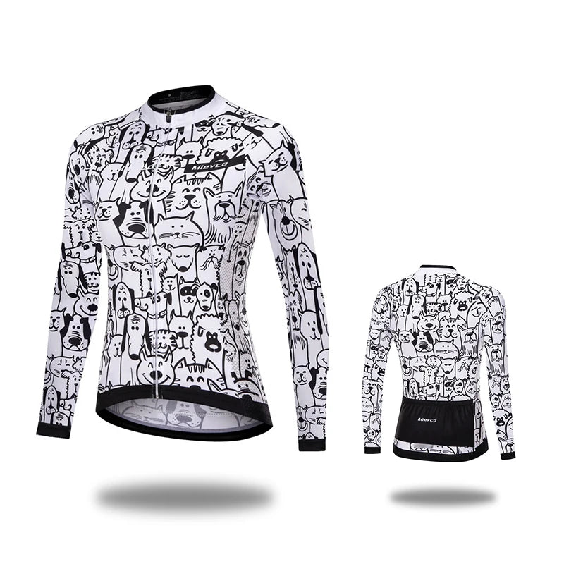 Women's Long Sleeve Cycling Jersey Quick Dry Breathable MTB Road Bike Shirt Spring Autumn Riding Training Sportswear Top