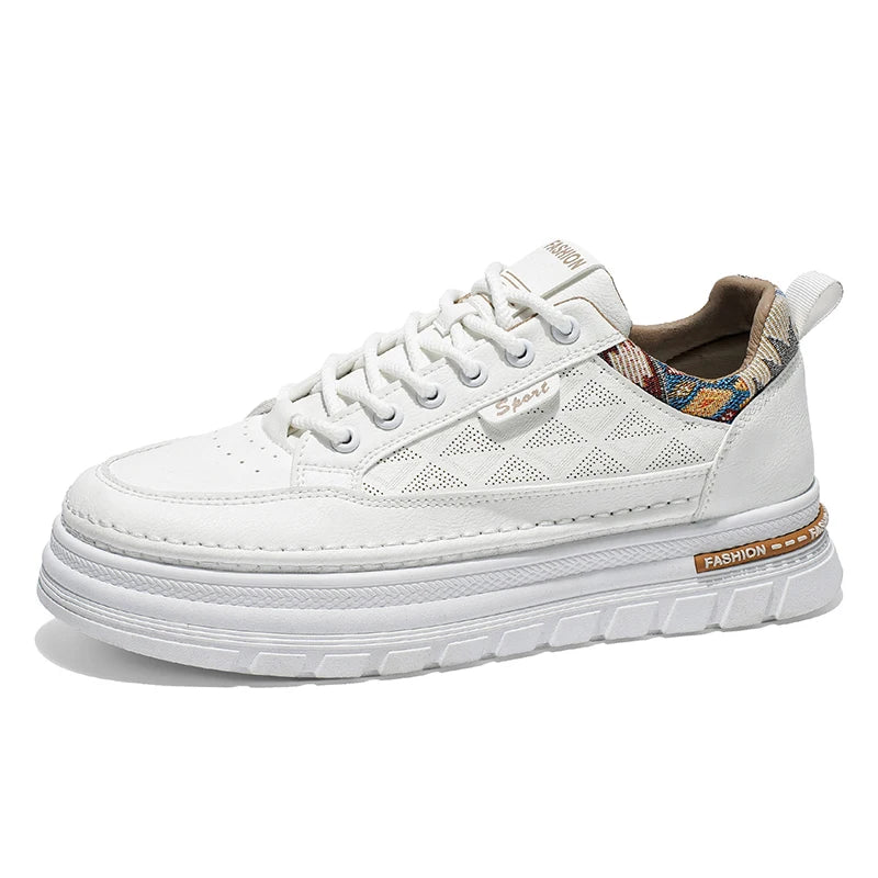 Men's Thick Sole Casual Shoes Four Seasons New Breathable lightweight Soft-Sole Outdoor Walking Shoes Student Sports Board Shoes