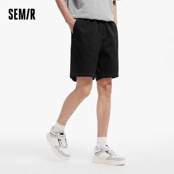 ខោខ្លីបុរស Semir ឆ្នាំ ២០២៦ មានខ្សែរមូល រលុង ត្រង់ ស្ទីលធម្មតា ទន់ ពាក់ប្រចាំថ្ងៃ