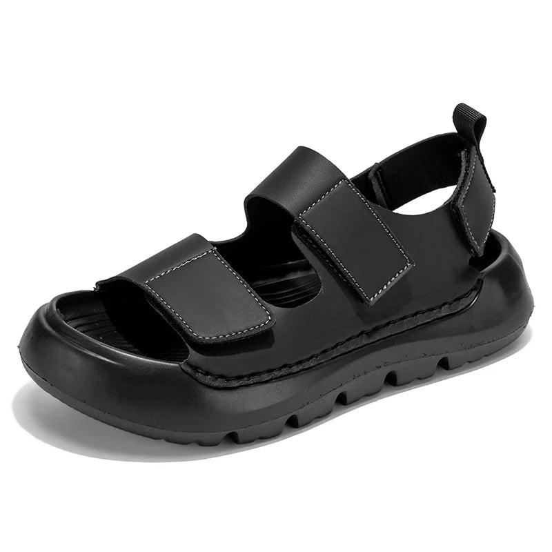 Men's thick-soled beach sandals summer breathable lightweight non slip soft sole slides outdoor sports sandals walking sandlas
