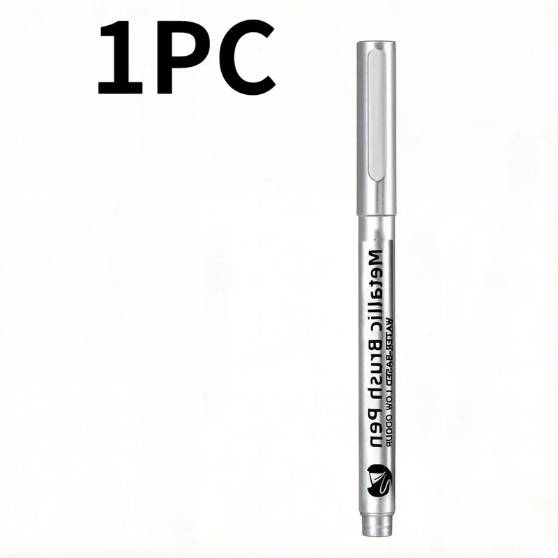 1/2Pcs Golden and Silvery Permanent Markers, for Painting, Stone Craft Gel Pen Art Products, Suitable for Glass,Ceramic.