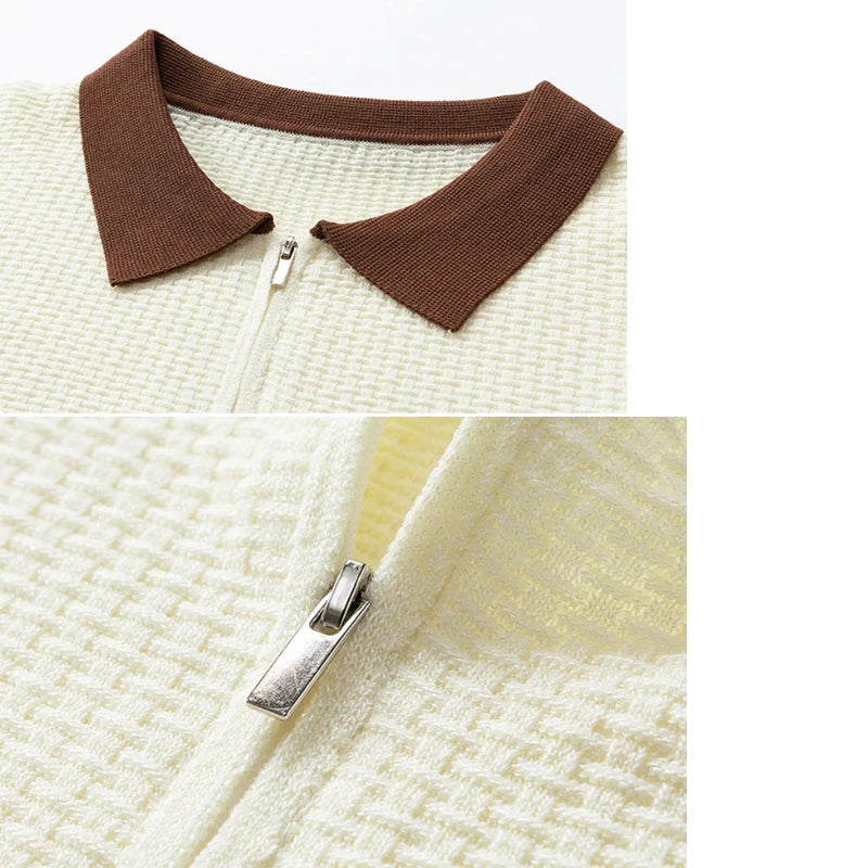 Premium Ice - Touch Men's Short - Sleeve Knitted Polo Shirt: Lightweight, Comfortable Summer New Arrival