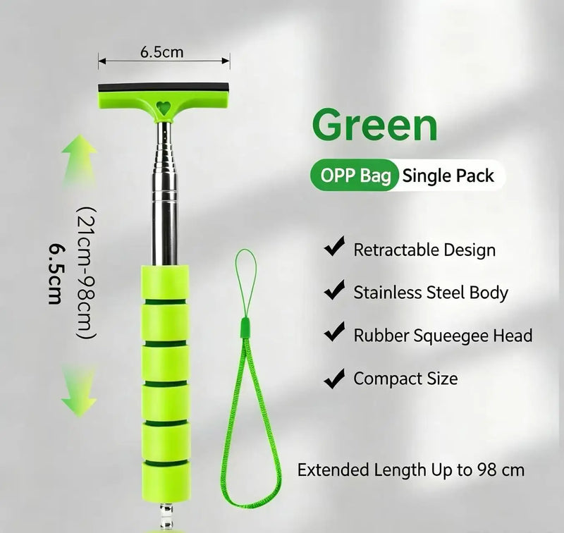 Car Rearview Mirror Wiper Cleaning Tool Auto Glass Mist Cleaner Scraper Car Accessories Handle Telescopic Window Cleaning Brush