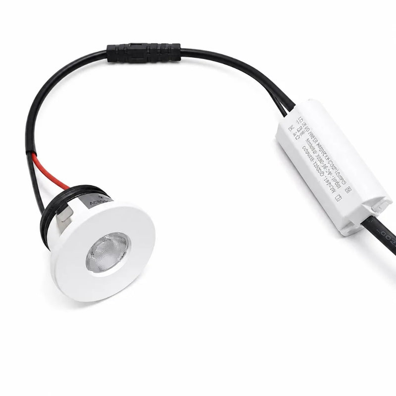ភ្លើងបំភ្លឺ JOYINLED 1W LED ខ្នាតតូចសម្រាប់ដាក់ក្នុងទូ ភ្លើងចុះក្រោម AC 85-265V ចង្កៀងតាំងបង្ហាញគ្រឿងអលង្ការ បំពាក់ពិដានជាមួយឧបករណ៍បញ្ជា