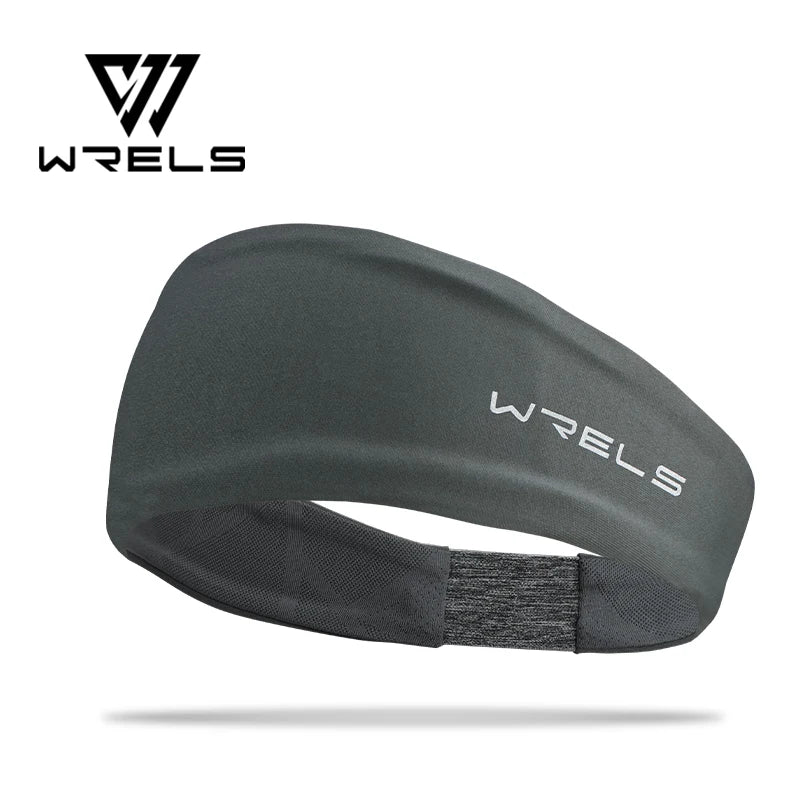 WRELS Sports Headband Sweat Wicking Quick Dry Sweatband Reflective Hair Band High Elastic Durable Men Women Running Headband