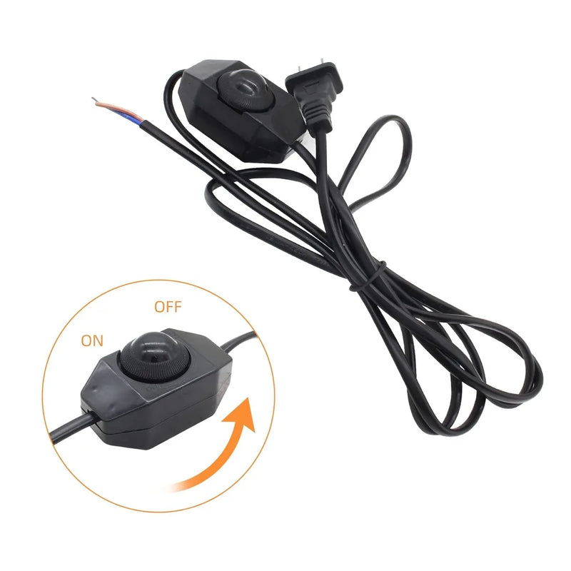កុងតាក់ឌីមមើរ JOYINLED ជាមួយខ្សែភ្លើង 1.8 ម៉ែត្រ ឧបករណ៍បញ្ជាពន្លឺចង្កៀងដែលអាចលៃតម្រូវបានសម្រាប់អំពូលភ្លើង incandescent និងភ្លើង LED ដែលអាចបន្ថយពន្លឺបាន