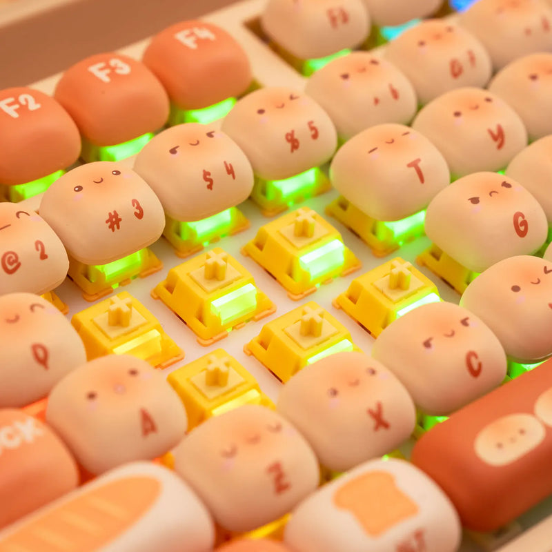 Akko Creamy Yellow U1 45g±8g Linear Switch Factory-lubed Smooth 5Pins Hot-swappable MX Switches Mechanical Keyboard Accessories
