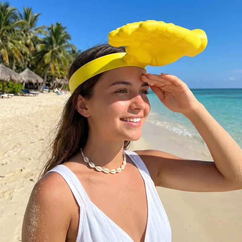 1pc Abstract Palm Print Sun Hat,Summer Outdoor Sunshade Headband Hat,Fashion Fun Design.for outdoor activities and beach.