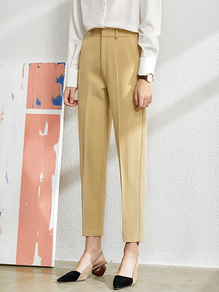 អាវក្រៅ Amii Minimalism រដូវស្លឹកឈើជ្រុះសម្រាប់នារីការិយាល័យ Blazer ស្ត្រី V neck Tanks ខោស្ត្រីខោខ្លីលក់ដាច់ដោយឡែកពីគ្នា Blazers 12513018