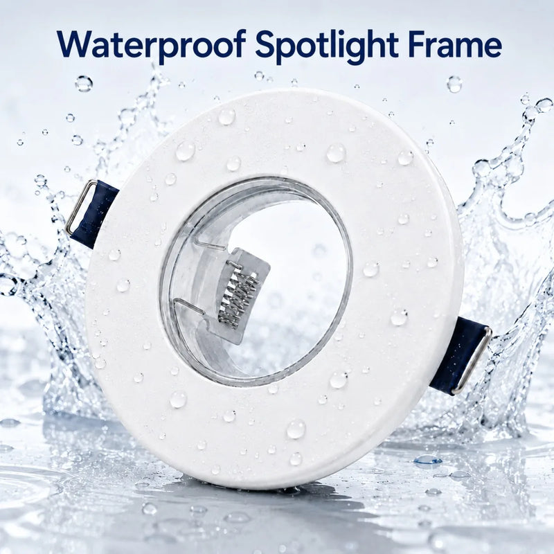 JOYINLED Waterproof Recessed Spotlight Trim GU10 MR16 Ceiling Light Frame Round LED Downlight Mounting Ring Bathroom Kitchen