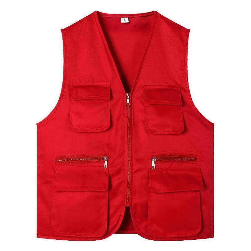 2026 Popular Summer Fishing Vest Multi-Pocket Work and Leisure All-Match High-End Custom Logo Printed Brand Text