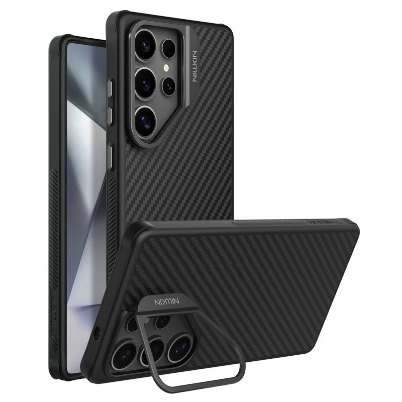 NILLKIN Magsafe Aramid Fiber Case For Samsung Galaxy S25 Ultra With Kickstand Anti-Drop For Samsung S25 Ultra Magnetic Cases