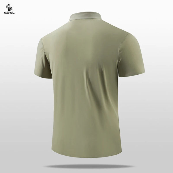 SBWL 2026 Summer New Light Fast Dry Elastic High Quality Outdoor Sports Golf Running Sports POLO Shirt Fashion Casual T-Shirt