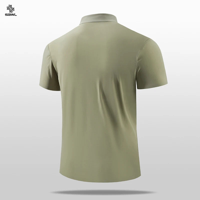 SBWL 2026 Summer New Light Fast Dry Elastic High Quality Outdoor Sports Golf Running Sports POLO Shirt Fashion Casual T-Shirt