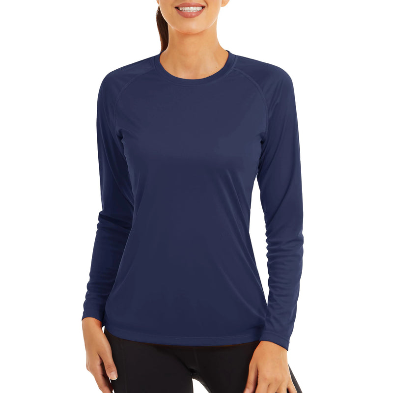 TACVASEN UPF 50+ Sun/Skin Protection Quick Dry T-Shirts Womens Long Sleeve Outdoor Performance Tee Shirts Summer Casual Tops