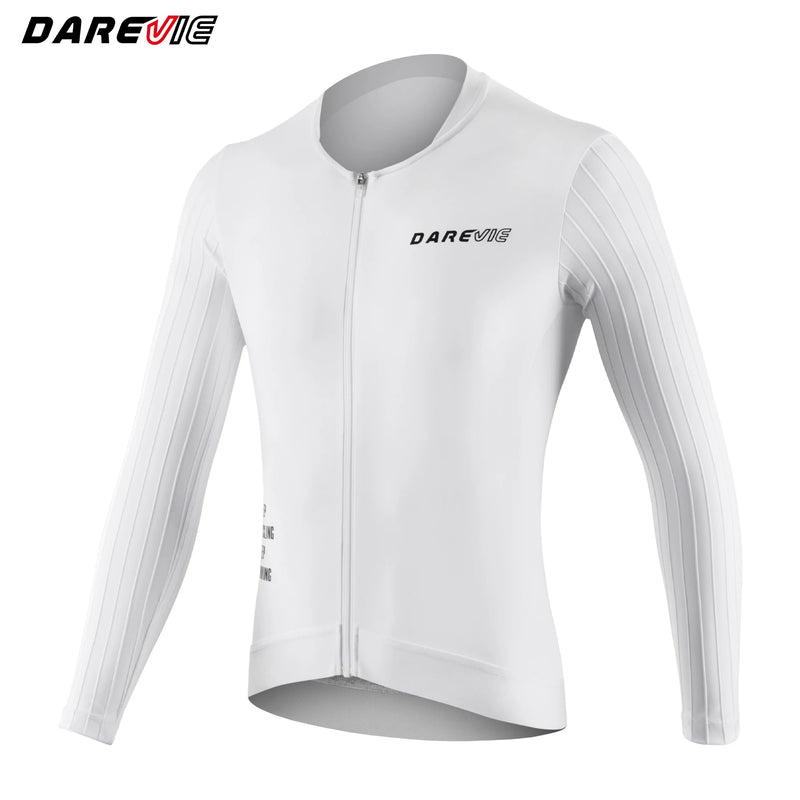 អាវយឺតជិះកង់បុរស DAREVIE ម៉ាក Maillot Aero ល្បឿនលឿន ស្រូបយកសំណើម PRO Level សម្រាប់បុរស UPF 40+ ប្រឆាំងនឹងការរអិល