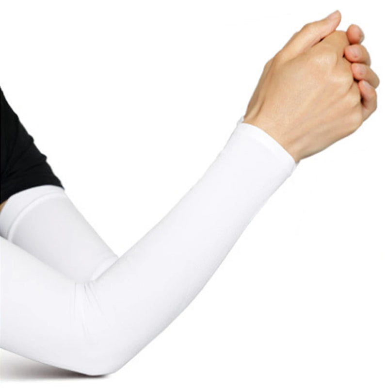 WRELS Cycling Arm Summer Ice Cloth Cycling Sleeves Sun Protection Unisex Breathable Running Volleyball Sleeves Outdoor Sports