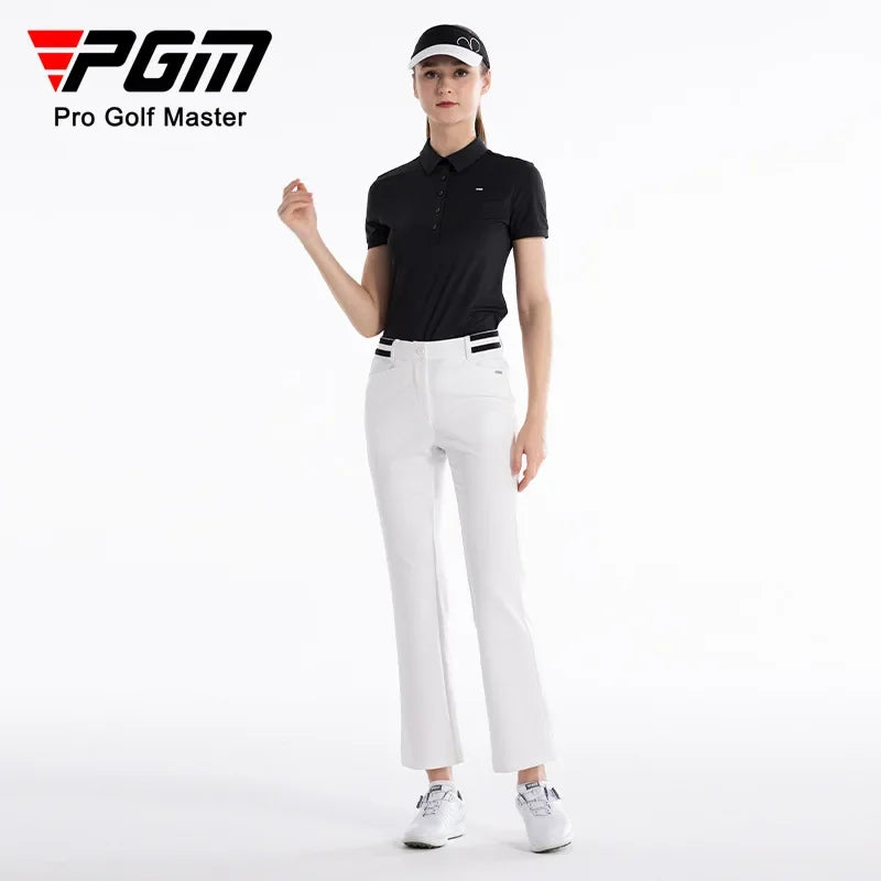 Golf Clothes Trousers Women High Elastic Pants Summer Spring Lady Casual Long Pants Quick-Drying Flared Trousers KUZ176