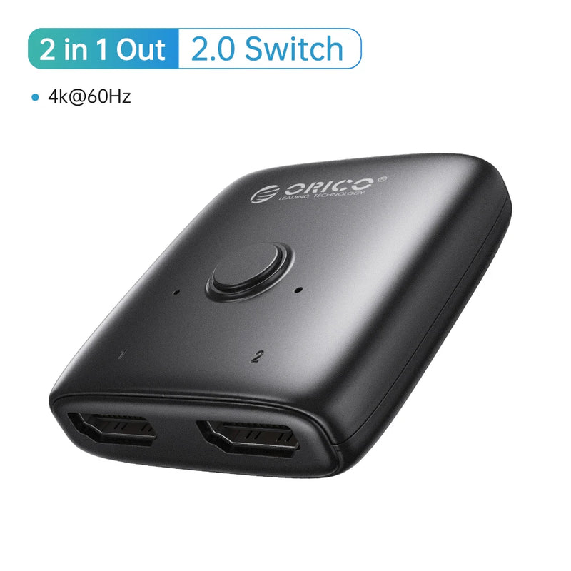 ORICO HDMI-compatible 2.0 Switch 5 In 1 Out 4k@60HZ Switcher Converter for TV PS5 Xbox PC Fire Stick With IR Remote Control