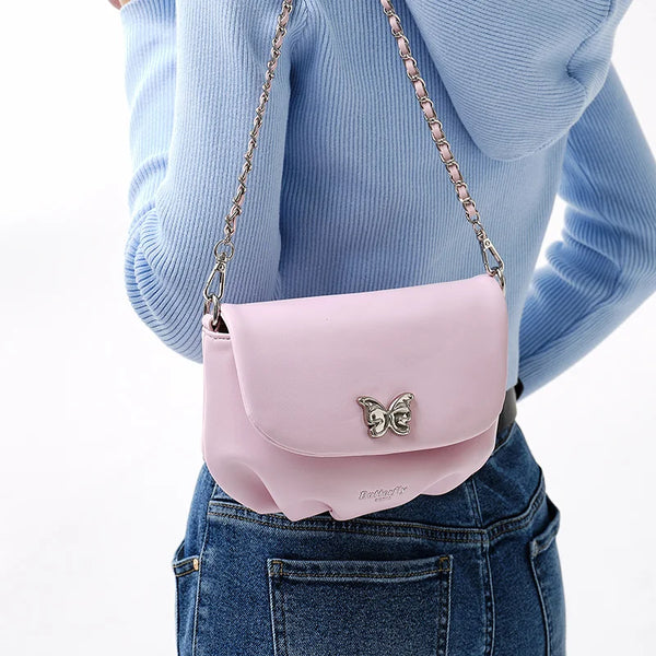 Semir Bag Dumpling Bag Women 2024 New Fashion Butterfly Shoulder Bag Delicate Small Pleated Crossbody Bag Women Bag