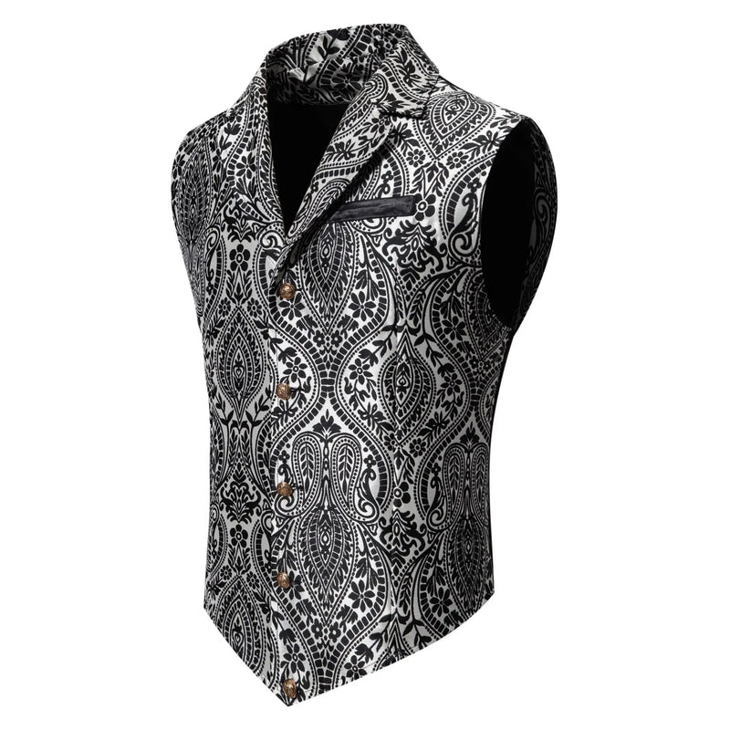 Blue Jacquard Fabric Men's Sleeveless Vest Coat,Wedding/Party/Stage Performance Dress Vests,Green Red Pink Black White Waistcoat