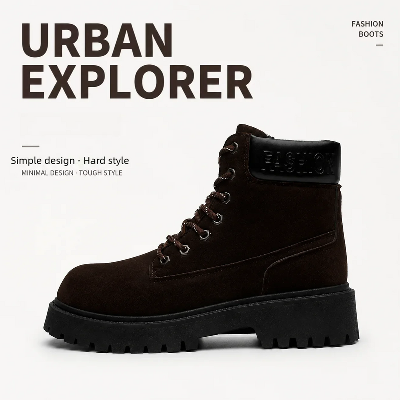 Men's high-top British retro casual boots four season thick sole non-slip comfort outdoor walking boots fashion Joker tide boots
