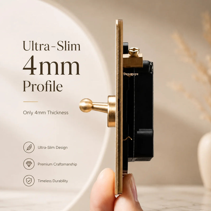 Retro Metal Wall Light Toggle 1 2 Gang 3 Way Switch EU FR Russia Vintage Brass Lever Stainless Steel Switch Panel For Home