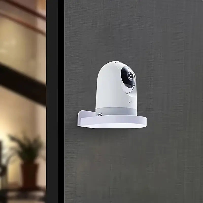 1pcs Security Camera Wall Mount – Adjustable Angle, Suction/Adhesive/Screw Options, No Drill, Space-Saving | ជើងទម្រកាមេរ៉ាសុវត្ថិភាពជាប់ជញ្ជាំង ១គ្រឿង – អាចសម្រួលមុំបាន, មានជម្រើសបឺត/ស្អិត/ចាប់ខ្ចៅ, មិនបាច់ស្វាន, សន្សំសំចៃកន្លែង