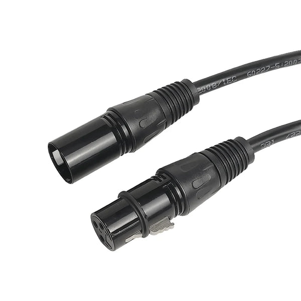 ខ្សែ XLR 3-PIN 3*18AWG បុរសទៅស្ត្រីមីក្រូហ្វូនឆាកភ្លើង DMX សម្រាប់ឧបករណ៍លាយសំឡេងឧបករណ៍បំពងសម្លេងឧបករណ៍ពង្រីកសំឡេង