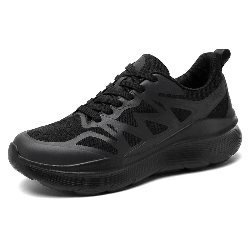 Men Women All White Thick Cushioned Running Shoes Lightweight Breathable Mesh Platform Sneakers Non Slip Athletic Walking Shoes