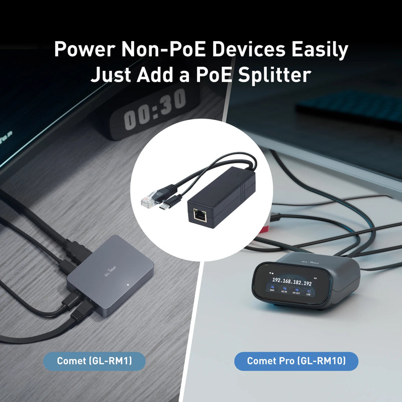ឧបករណ៍បំបែក PoE សមស្របសម្រាប់ Comet, Comet Pro