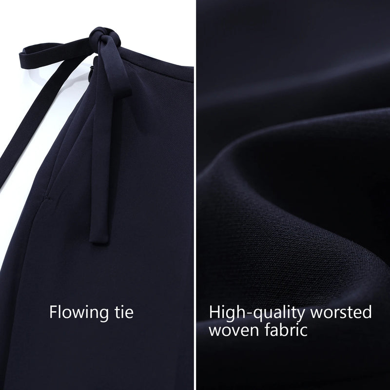 Amii Women's Tapered Pants 2026 Summer New Tie Waist Solid Color Trousers Office Versatile Ankle-Length Pants For Women 12622188