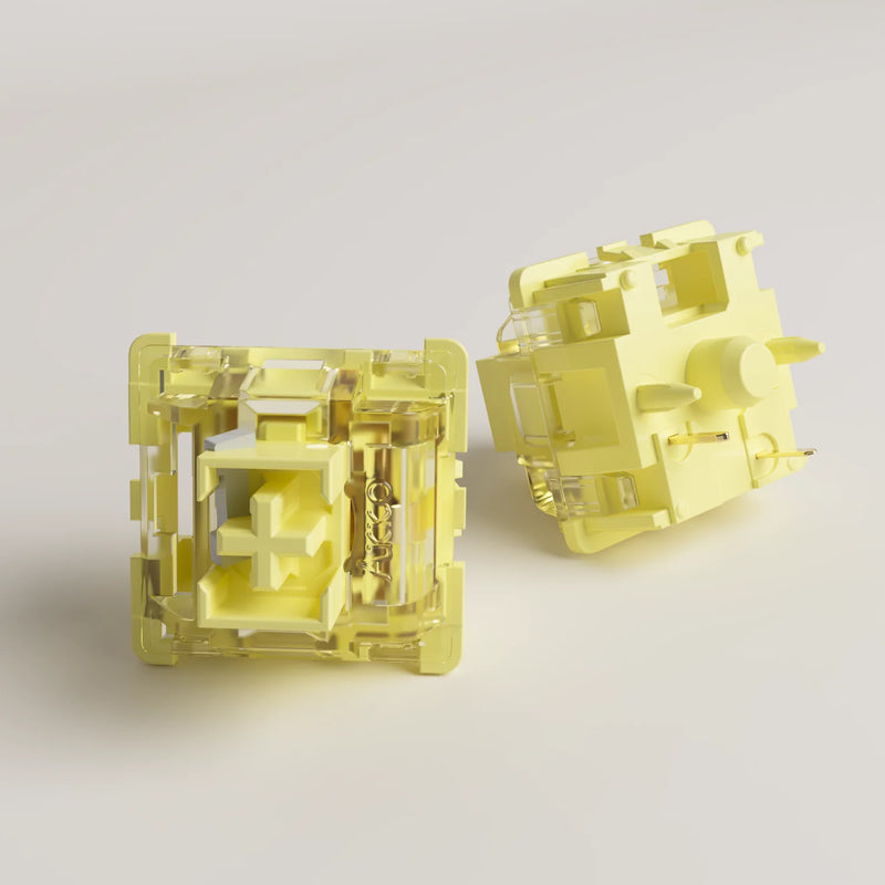 Akko V3 Cream Yellow Pro Switch 5 Pin 50gf Linear Switch with Dustproof Stem Compatible with MX Mechanical Keyboard (45 pcs)