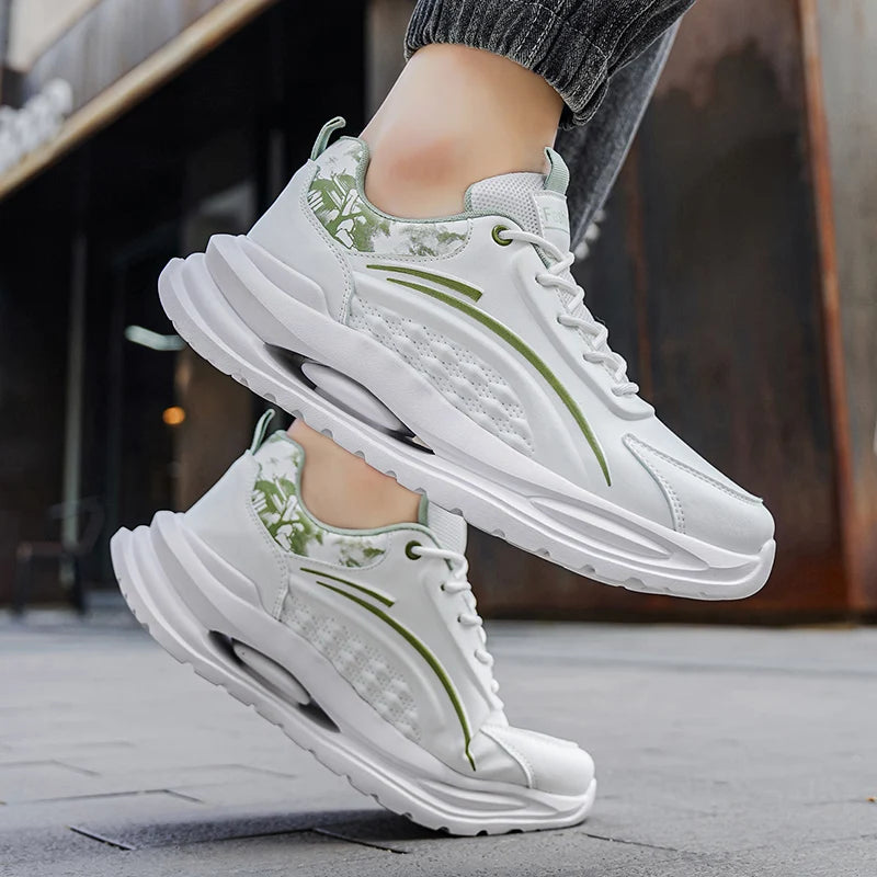 Men's casual lightweight sneakers Four seasons new breathable soft-sole outdoor racing running shoes student speed sports shoes