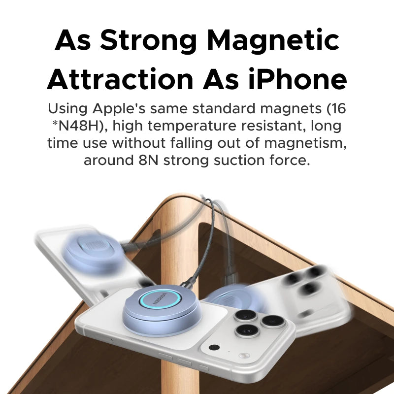 UGREEN Magflow Qi2 25W Wireless Charging Pad With Built-in Stand For iPhone 17 16 Pro Max Fast Charging Phone Charger