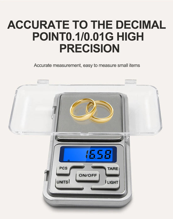 0.01g/500g Jewelry Pocket Scales High Precision Gold Diamond Jewelry weight Balance Electronic Scales Mini Digital Pocket Scales