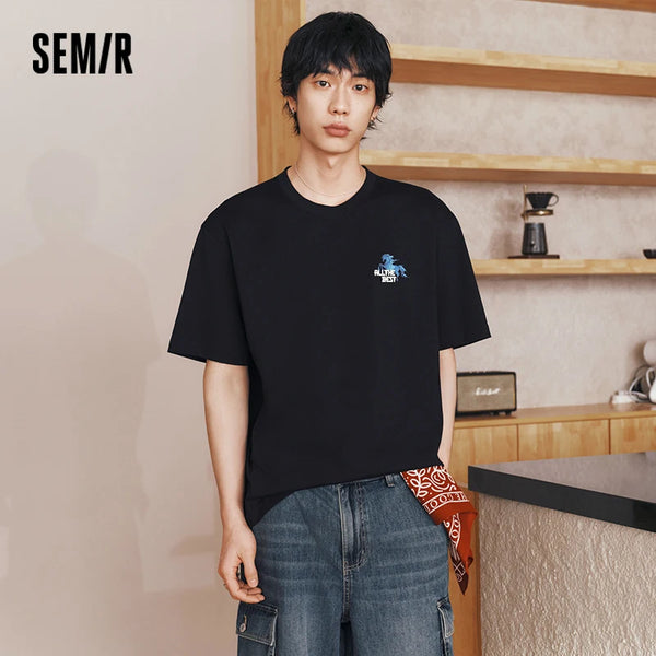 អាវយឺតបុរស Semir មានអារម្មណ៍ត្រជាក់បោះពុម្ព រចនាប័ទ្មប្រពៃណី ទាន់សម័យ អាវប៉ាក់ធម្មតា ម៉ូដរដូវក្តៅឆ្នាំ ២០២៦ សម្លៀកបំពាក់ប្រចាំថ្ងៃប្រកបដោយផាសុកភាព