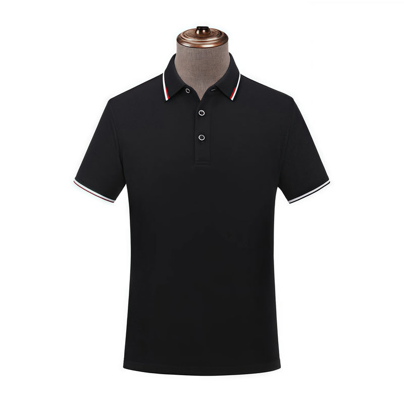 5A antibacterial intercolor Short Sleeve Turn-down Collar  Top  Business Sport 12 colors High-End Pure Cotton Polo shirt